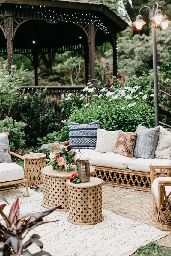 Modern tropical wedding at the San Diego Botanic Garden