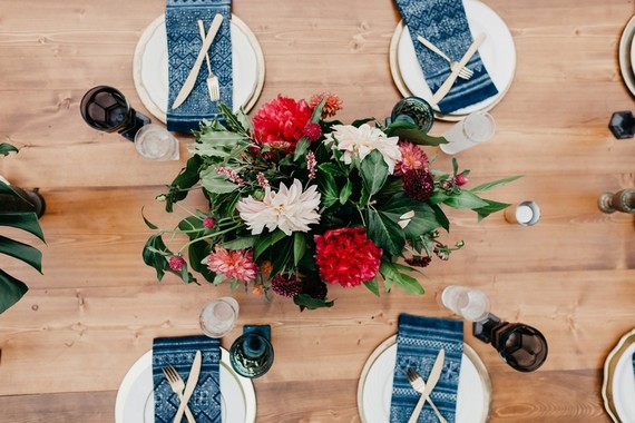 Modern tropical wedding at the San Diego Botanic Garden