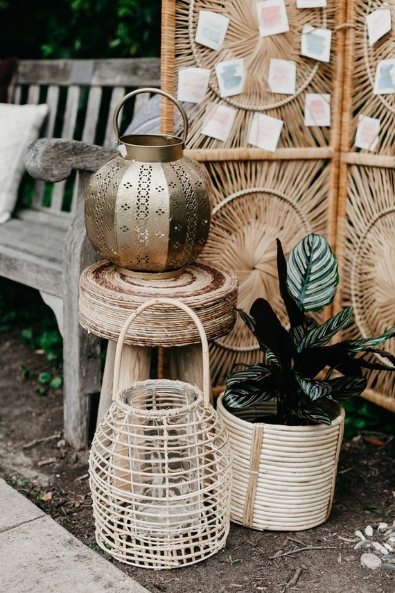 Modern tropical wedding at the San Diego Botanic Garden