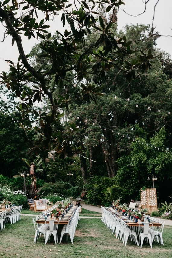 Modern tropical wedding at the San Diego Botanic Garden