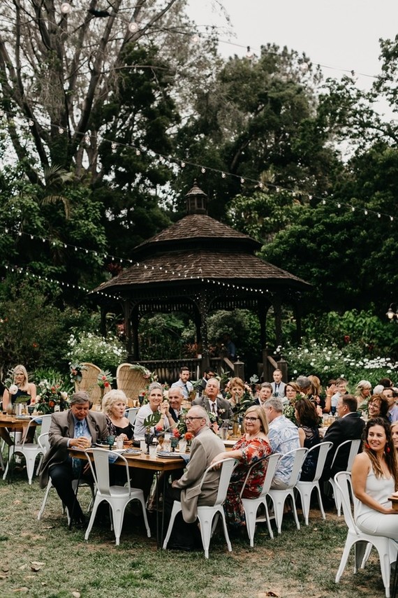 Modern tropical wedding at the San Diego Botanic Garden