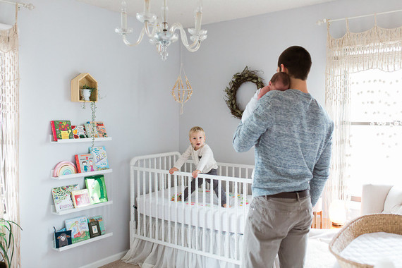 Vintage modern girl's nursery and newborn photos