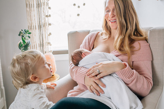 Vintage modern girl's nursery and newborn photos