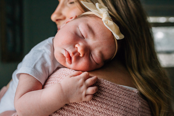 Vintage modern girl's nursery and newborn photos