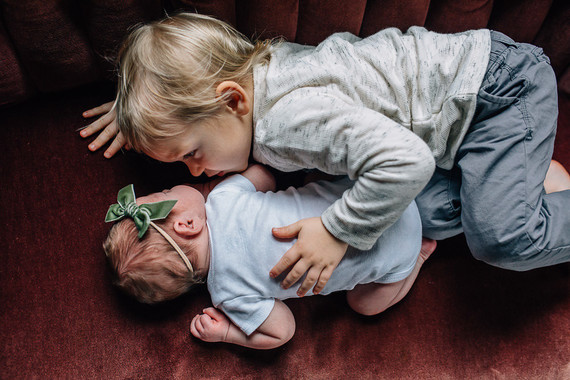 Vintage modern girl's nursery and newborn photos