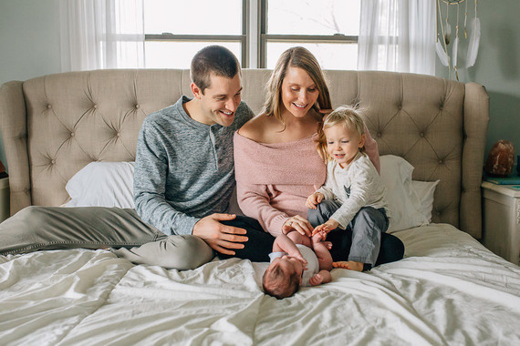 Vintage modern girl's nursery and newborn photos