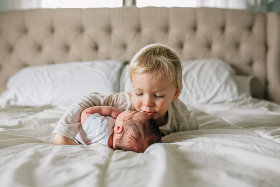 Vintage modern girl's nursery and newborn photos