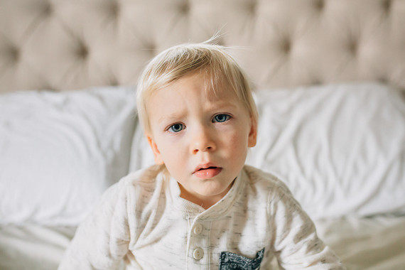 Vintage modern girl's nursery and newborn photos