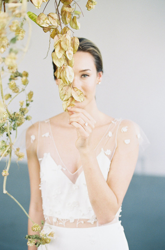 Modern minimal fall wedding inspiration in a loft