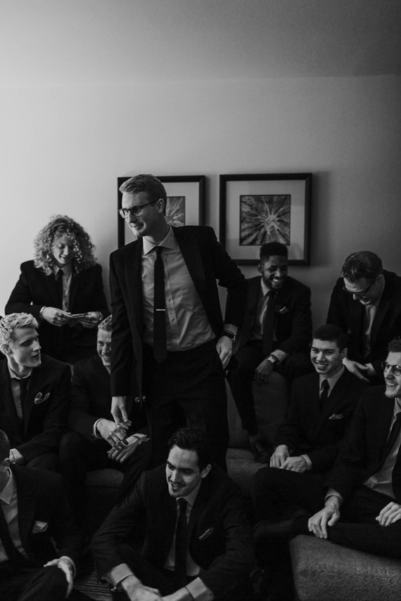 Moody groomsmen photo