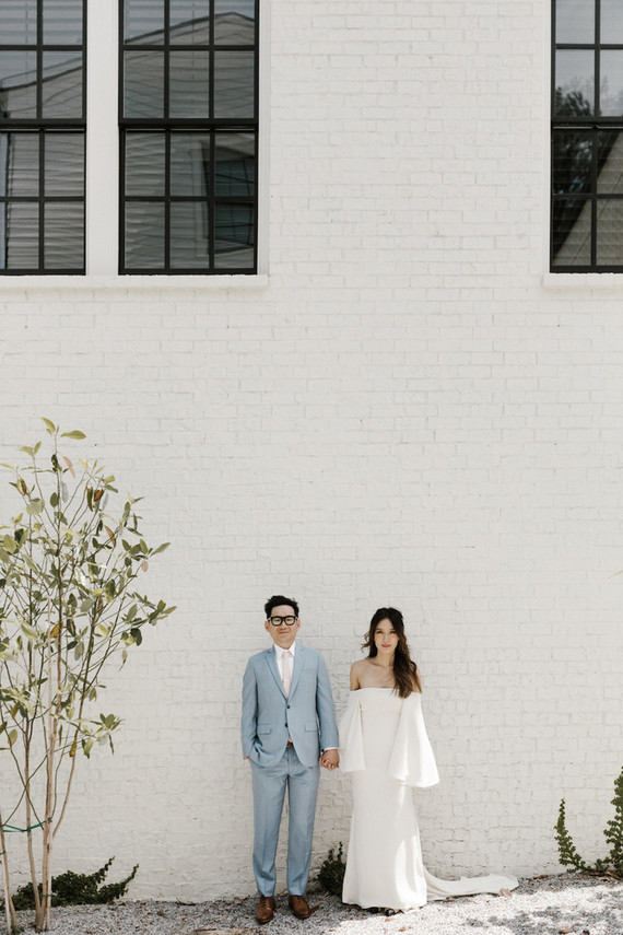 Moody modern wedding at Cherry Hollow Farms in Atlanta
