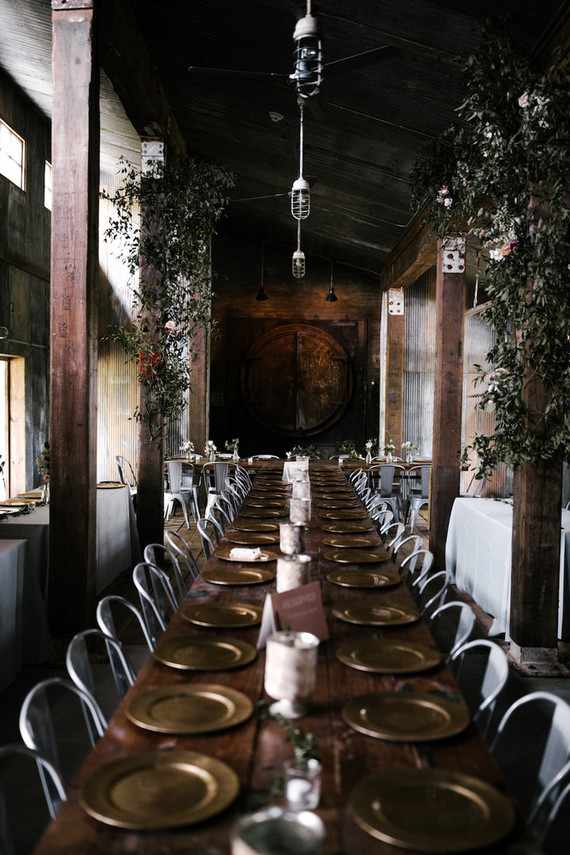 Moody modern wedding at Cherry Hollow Farms in Atlanta