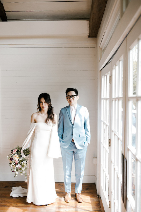 Moody modern wedding at Cherry Hollow Farms in Atlanta