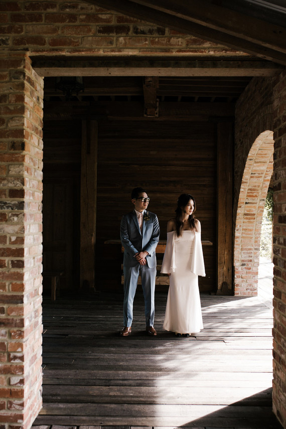 Moody modern wedding at Cherry Hollow Farms in Atlanta