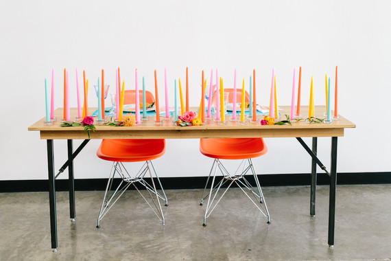 Bright whimsical wedding invites