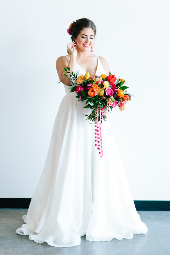 Bright whimsical wedding invites