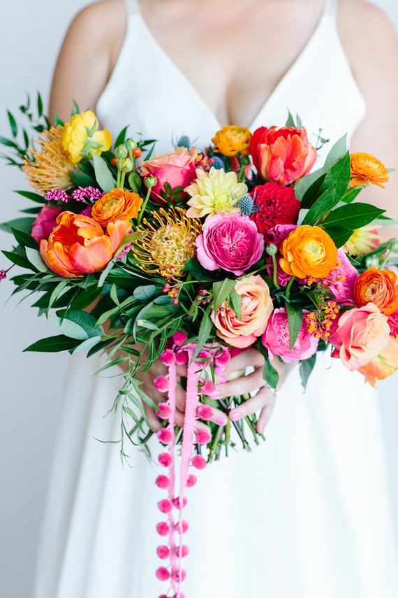 Bright whimsical wedding invites