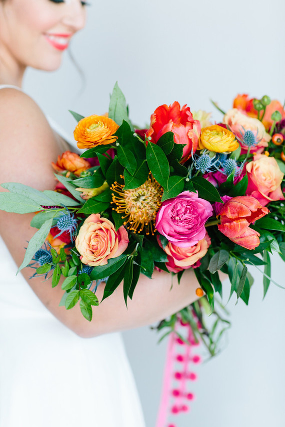 Bright whimsical wedding invites