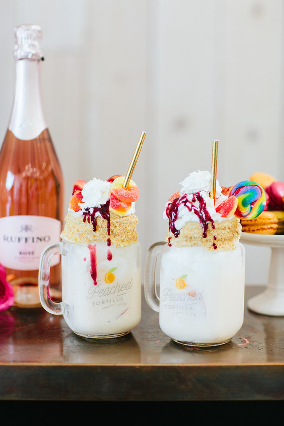 ice cream champagne floats