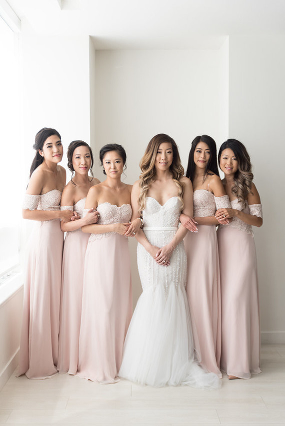 Blush bridesmaid dresses