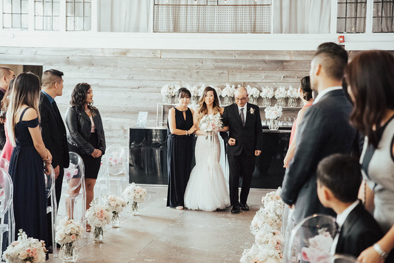 Modern graphic warehouse wedding in Toronto