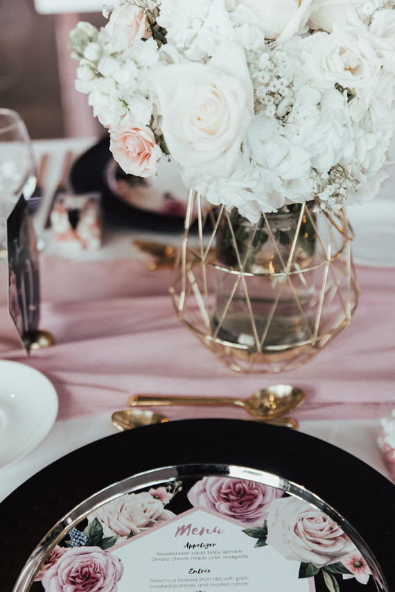 Modern graphic warehouse wedding in Toronto