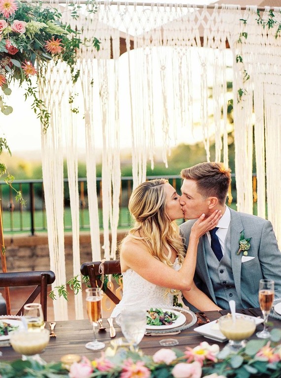 Modern feminine Santa Cruz wedding with boho details