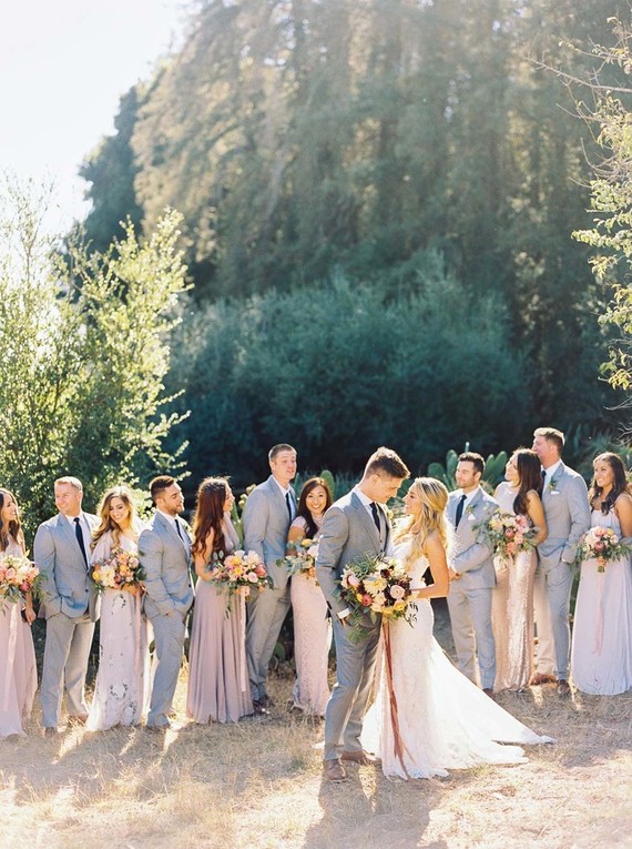 Modern feminine Santa Cruz wedding with boho details