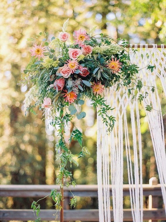 Modern feminine Santa Cruz wedding with boho details