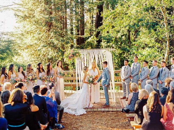 Modern feminine Santa Cruz wedding with boho details