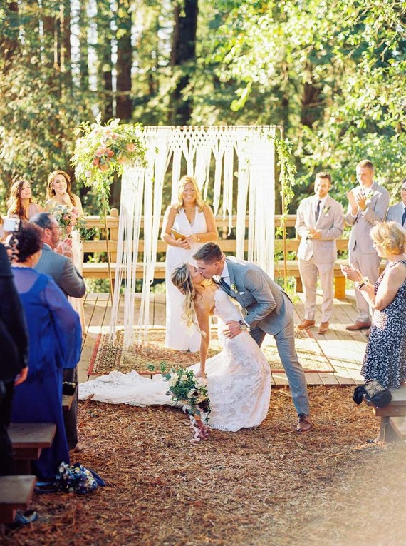 Modern feminine Santa Cruz wedding with boho details