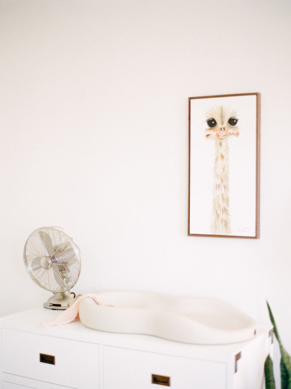 Dreamy white girl's nursery and newborn photos in Los Angeles