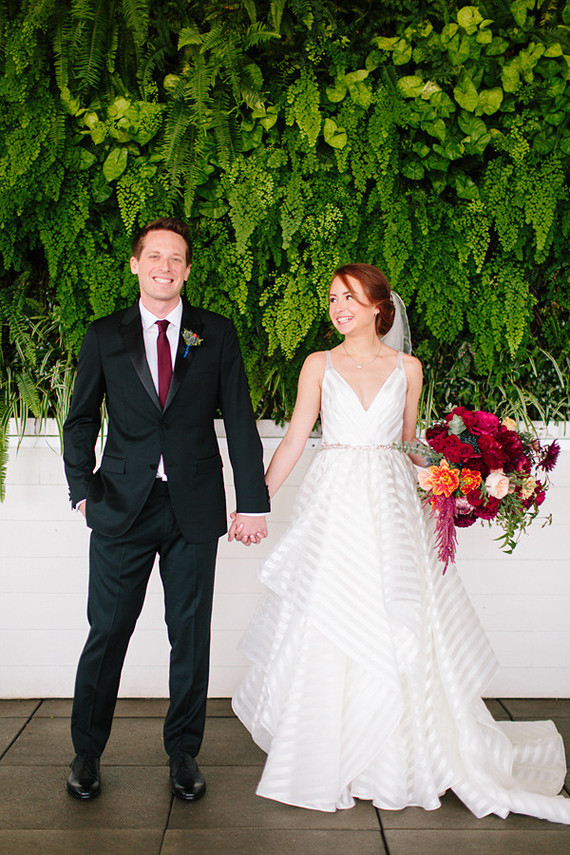 modern fall garden wedding