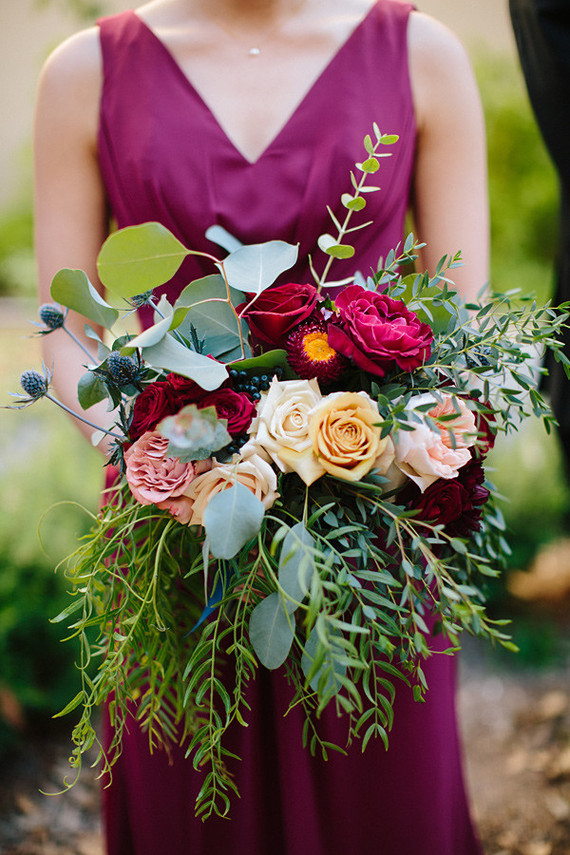 modern fall garden wedding
