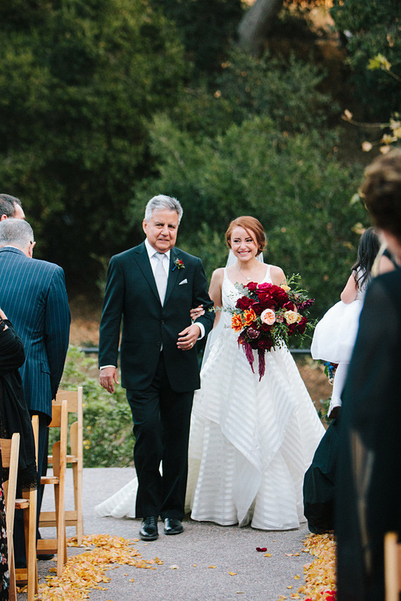 modern fall garden wedding