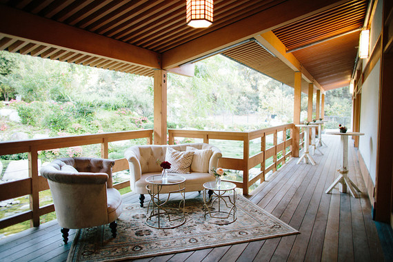 modern fall garden wedding