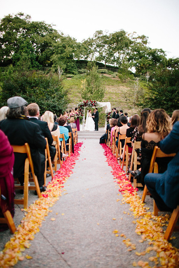 modern fall garden wedding