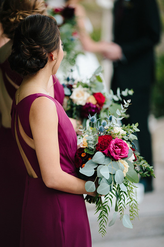 modern fall garden wedding