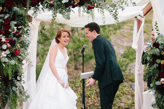 modern fall garden wedding