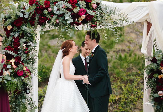 modern fall garden wedding