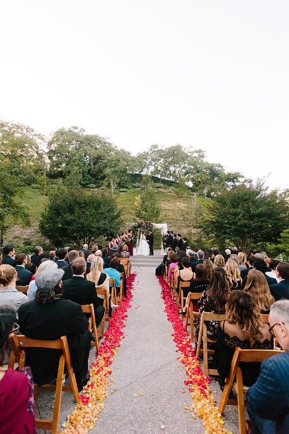 modern fall garden wedding