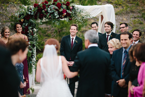 modern fall garden wedding