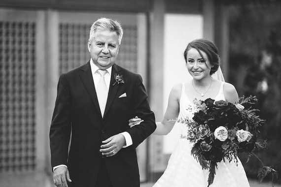 modern fall garden wedding