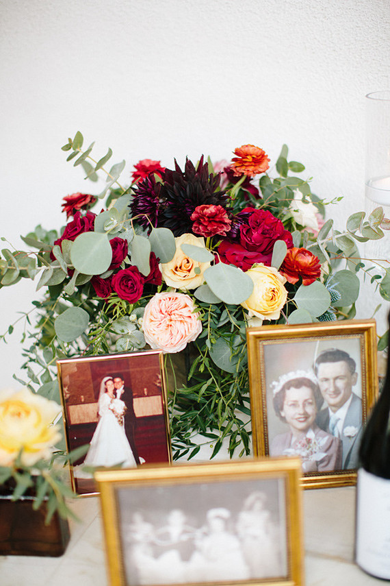 modern fall garden wedding