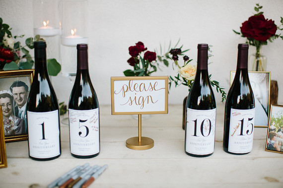 modern fall garden wedding