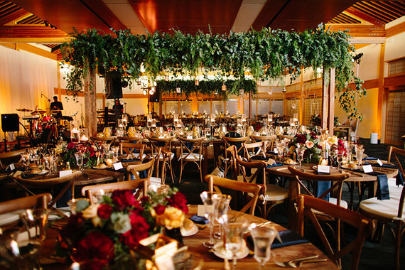 modern fall garden wedding