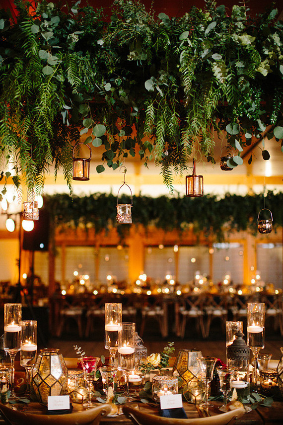 modern fall garden wedding