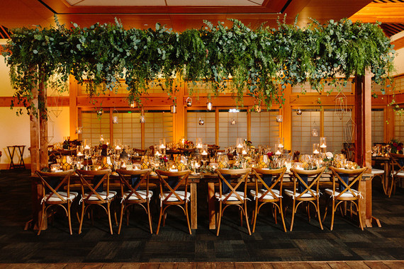 modern fall garden wedding