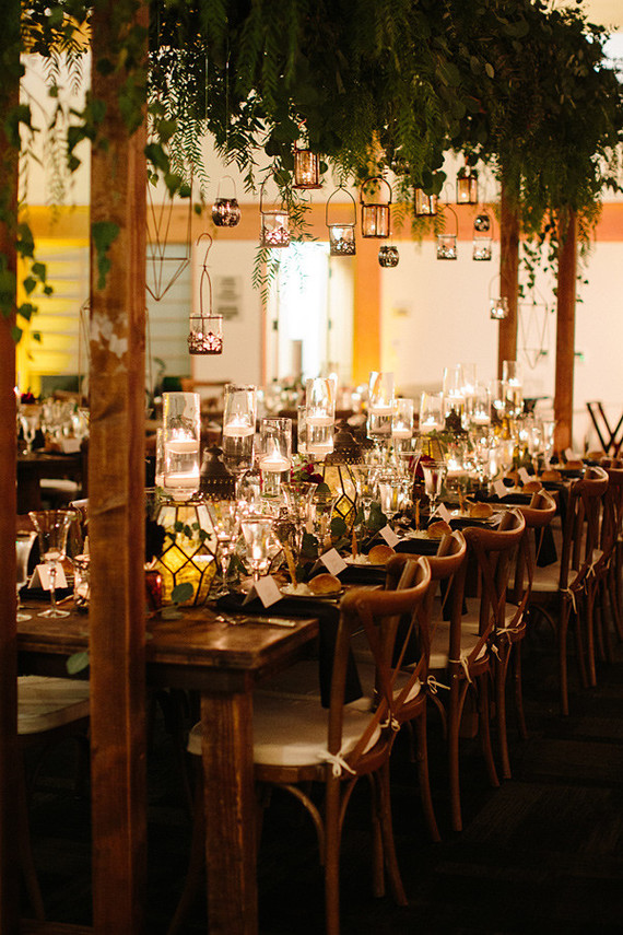 modern fall garden wedding