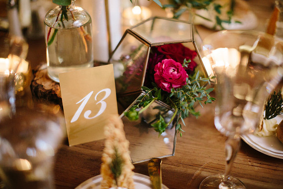 modern fall garden wedding